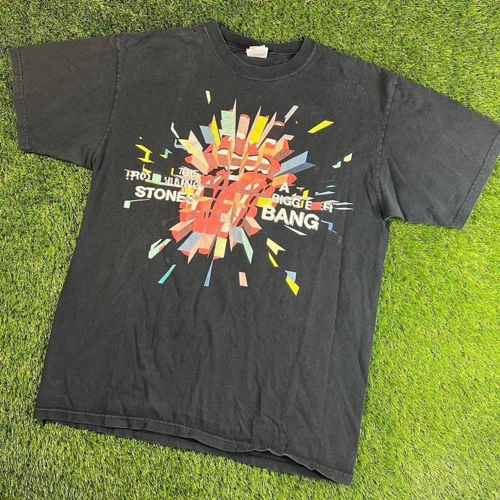 2006 Rolling Stones A Bigger Bang World Tour Band T Shirt Black Large